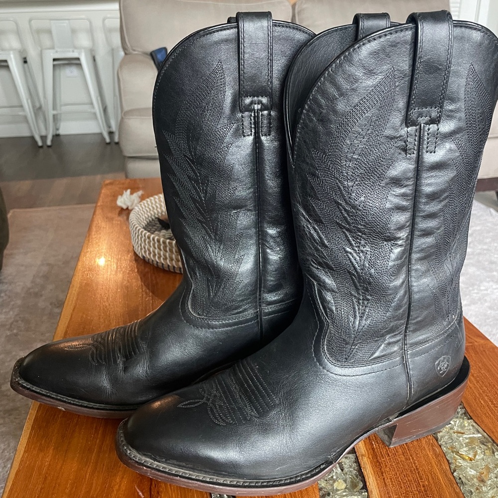 Men’s Black Ariat Western Cowboy Boots Size 10.5